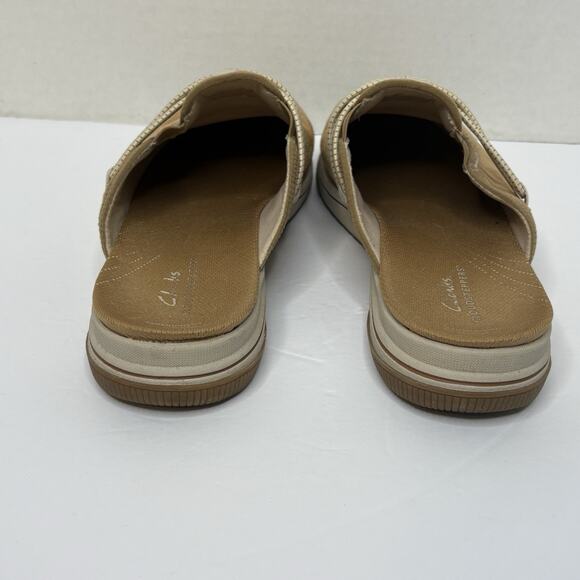 Clarks Cloudstepper Breeze Port Clog Women's Sz 11 Beige Tan Mule Comfort Casual - Picture 5 of 7